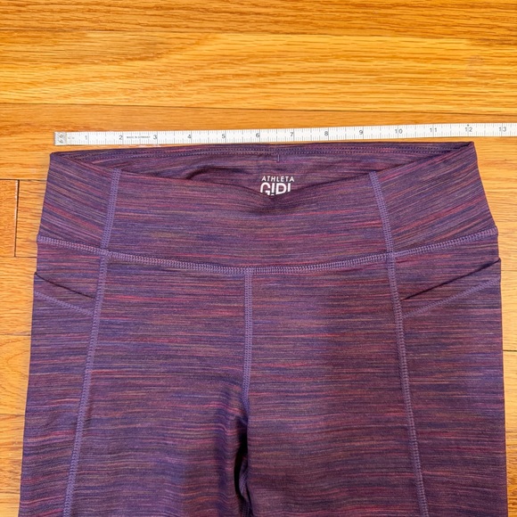 Athleta Girl 28" Inseam Tights/Leggings Pockets Purple Multi - Girls Size XL/14 - Picture 2 of 5